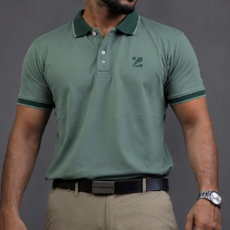 Polo-PK-Cotton Light Green image 1